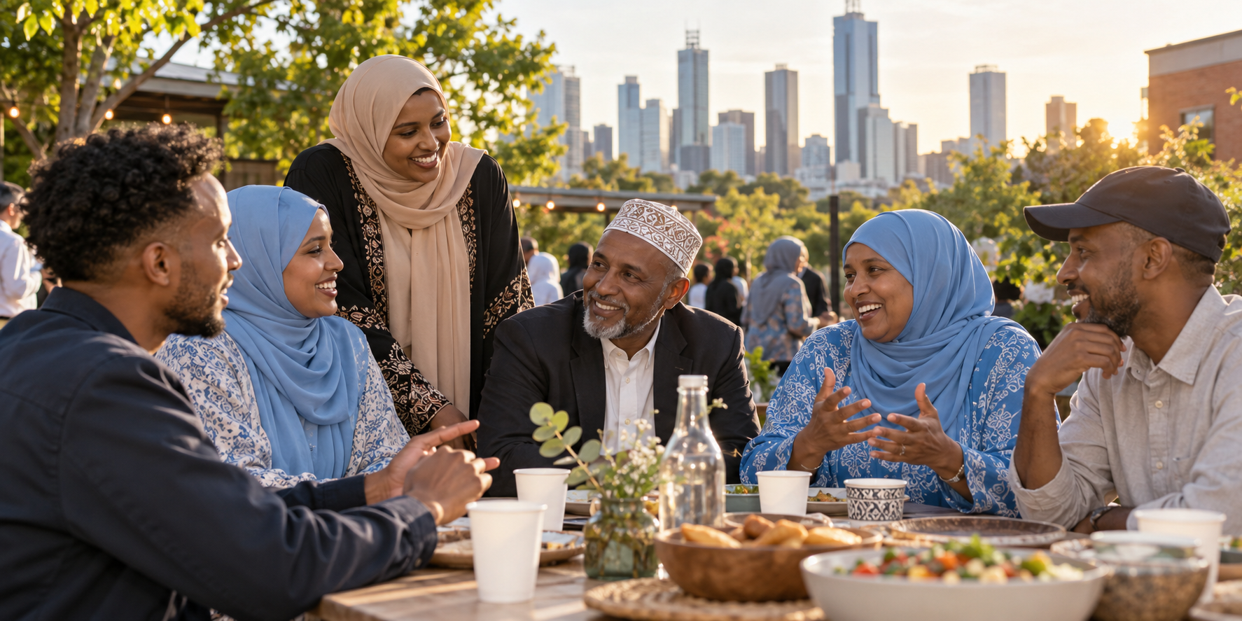 Illustration of Somali Australians coming together in Melbourne
